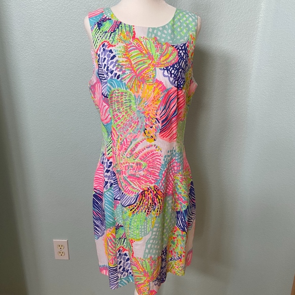 Lilly Pulitzer Mila Shift - Roar Of The Seas SZ 8 - Picture 1 of 7